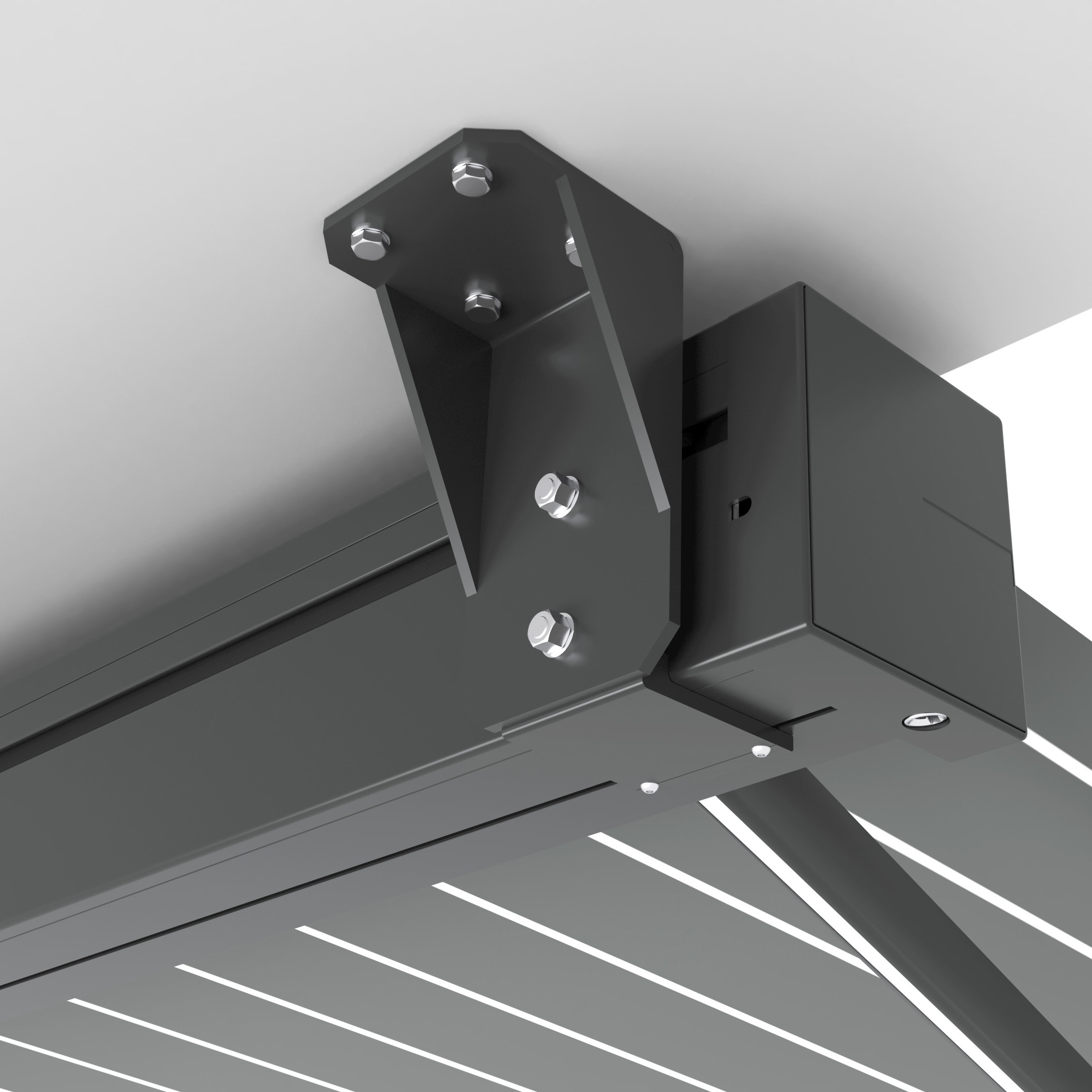 Stropní úchyt pro markýzu DELUXE, světle šedý - Gutroof