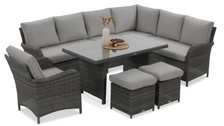 Rohová skříňka Technorattan VENTURA GRAND Dark Grey