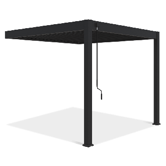 Przyścienna pergola ELEGANCE WALL 3x3 Anthracite - Gutroof