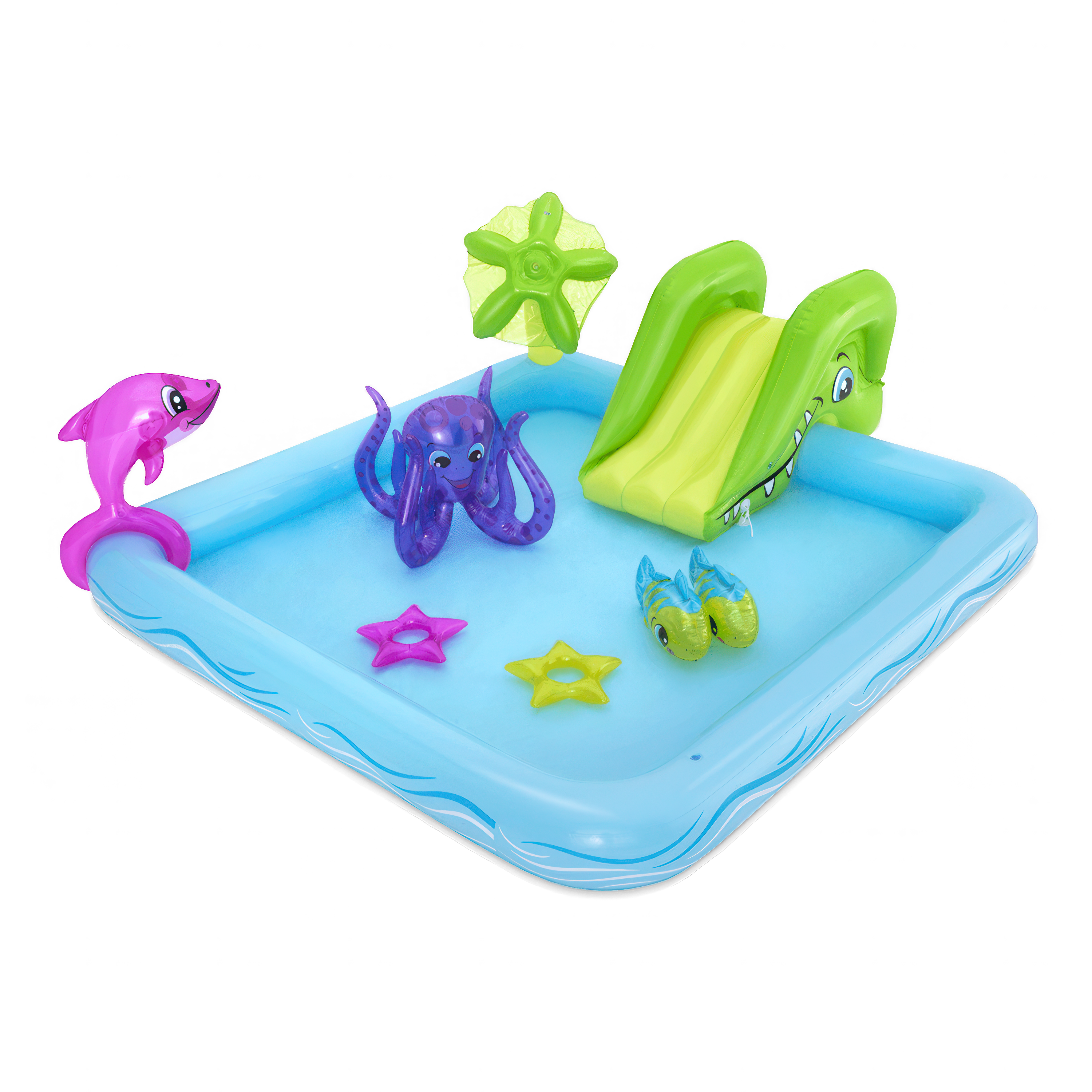 Fantastické akvarijní vodní hřiště 2,4 x 2 x 0,86 m - BESTWAY 53052