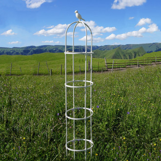 Kovová opora na růže Cultivo 210 cm – bílá