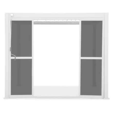 Polykarbonátové posuvné dveře pro pergolu PREMIUM 4m bílá - GUTROOF