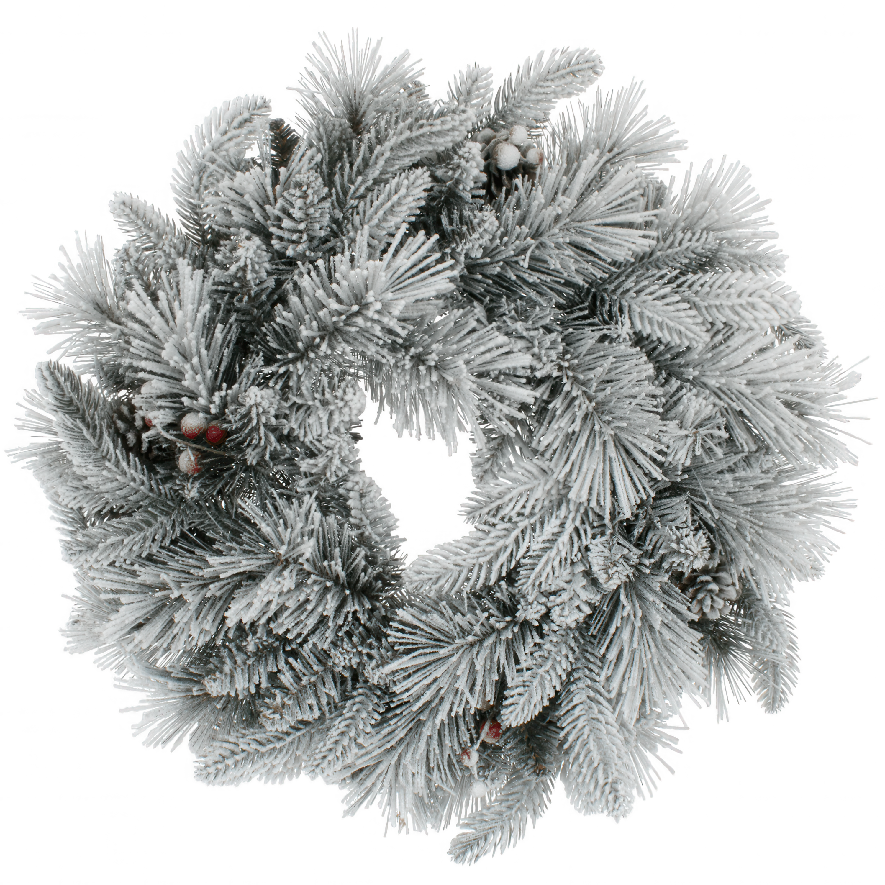 Smrkový věnec s dekorem CRYSTAL, průměr 60 cm