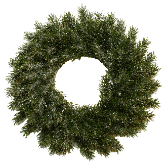 Věnec WINTALL, matný smrk s třpytkami, průměr 34 cm