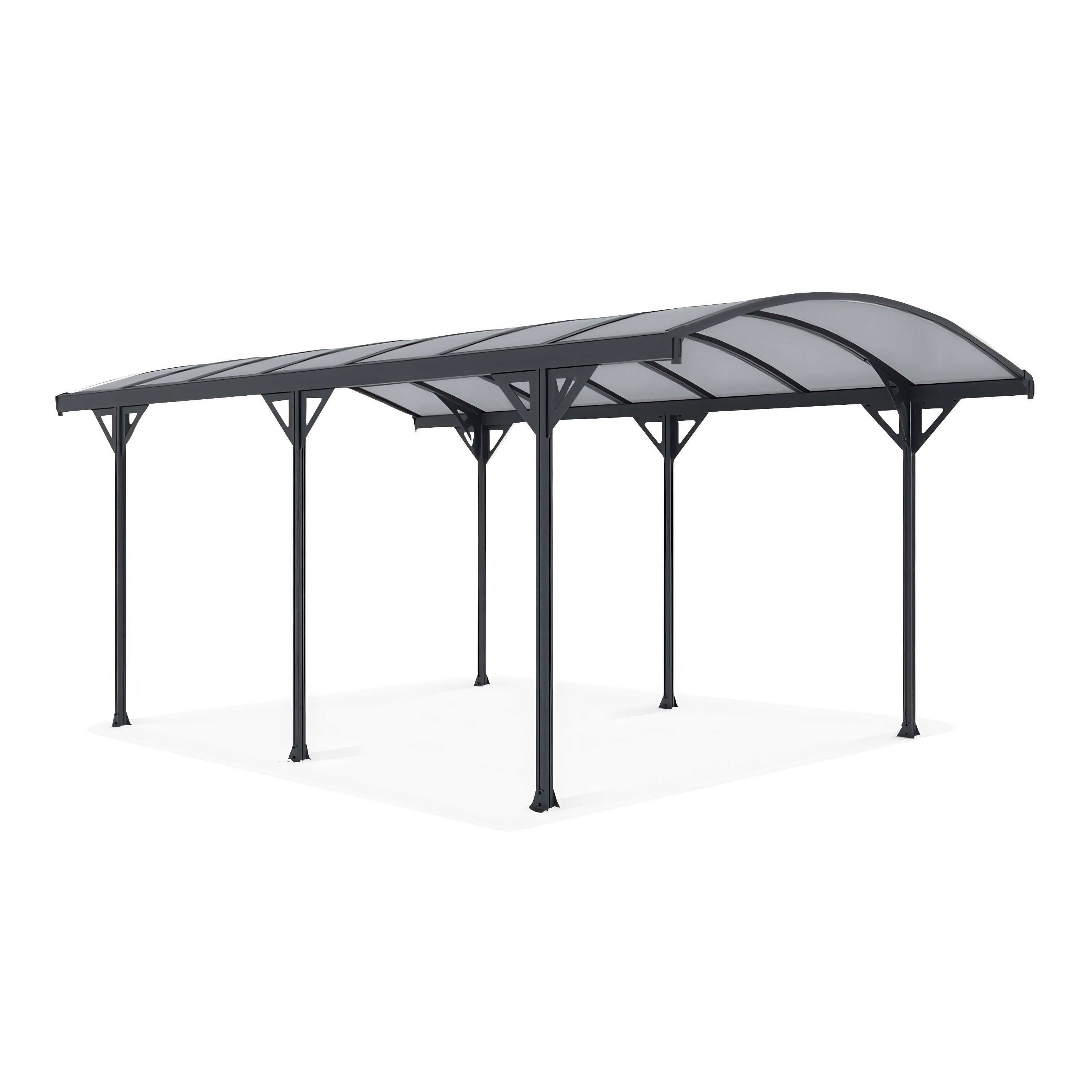 Volně stojící pergola na auto NEVADA 3x5,1 m studeně šedá
