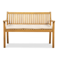 Dřevěná zahradní lavice s polštářem ALNES Teak Look