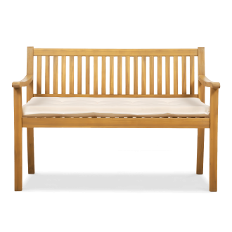 Dřevěná zahradní lavice s polštářem ALNES Teak Look