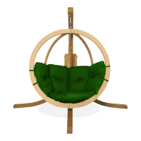 Dřevěné závěsné křeslo O-ZONE Zelené