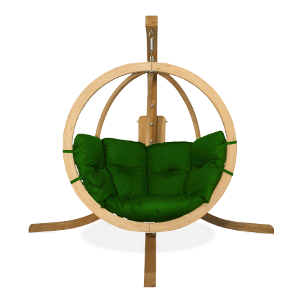 Dřevěné závěsné křeslo O-ZONE Zelené