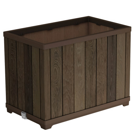 Obdélníkový vysoký květináč Deco 45,5 x 76 x 55 cm Keter ořech