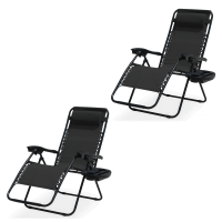 Sada skládacích lehátek LAGUNA Černá – Focus Garden