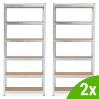 Sada dvou kovových dílenských regálů 180x90x30cm - Hardmaister