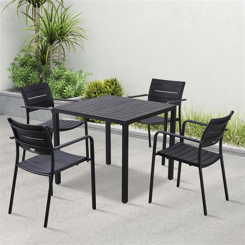 MILO/BRIS Černý zahradní set - Bjørkka