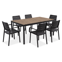Jídelní set PORTO 160 6+1 Graphite Black Ashwood - Keter