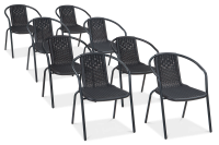 Zahradní židle SIMPLE Graphite 8ks - Focus garden