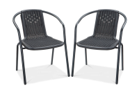 Sada 2 židlí SIMPLE Graphite - Focus Garden