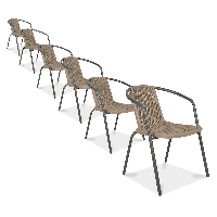 Sada terasových židlí 6ks SIMPLE Cappucino - Focus Garden