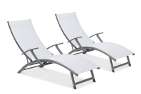 2x hliníkové zahradní lehátko RELAX Grey