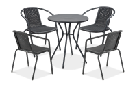 Balkonová souprava Simple 4+1 grafit - FOCUS GARDEN