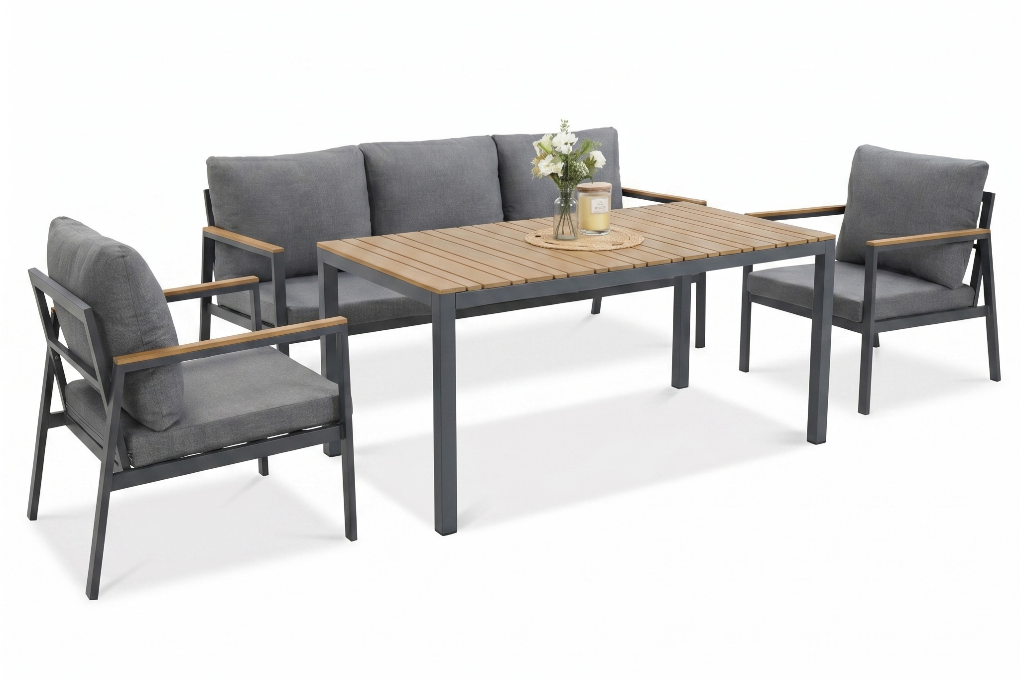 Zahradní sestava EDISON CAFFE Dark šedá - Focus Garden