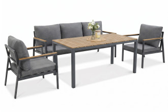 Zahradní sestava EDISON CAFFE Dark šedá - Focus Garden