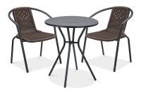 Balkonový nábytek Simple 2+1 hnědý - FOCUS GARDEN