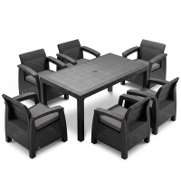 Zahradní set CORFU MELODY FIESTA 6+1 Graphite - Keter