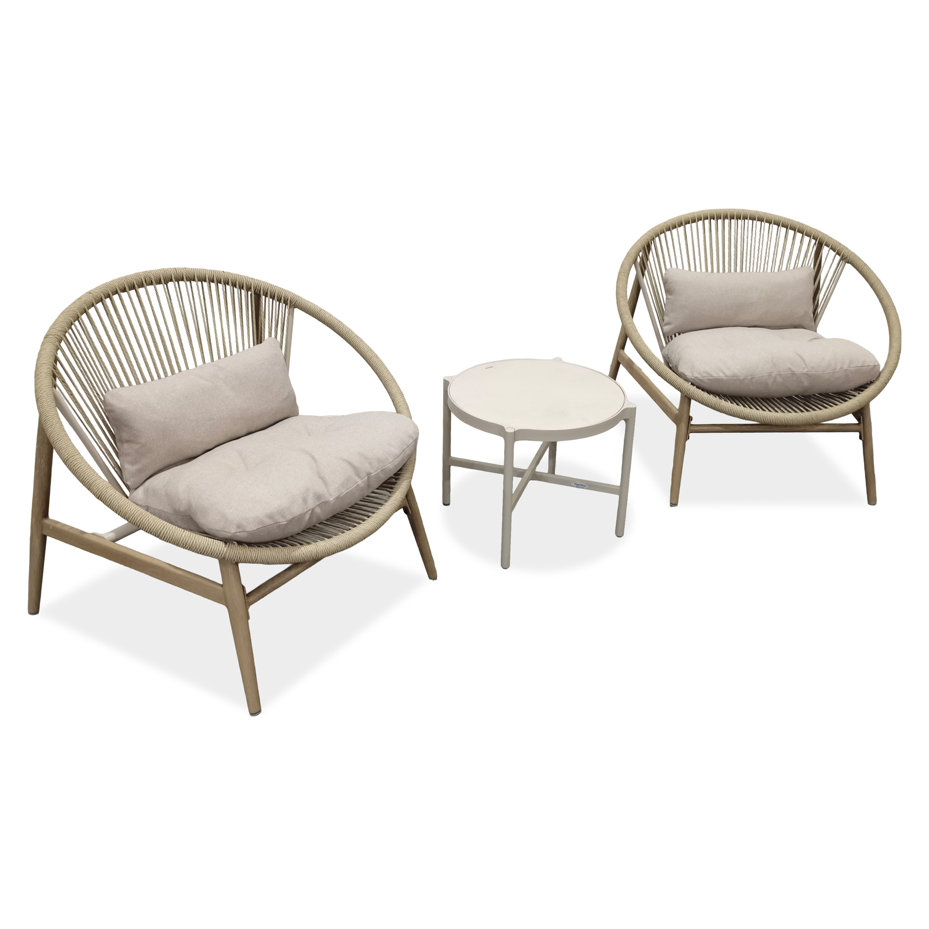 Sada zahradního nábytku GALLA 2+1 Light Beige - Bjørkka