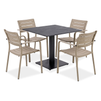 Zahradní jídelní set RIVIO/VENA 80 + MILO Beige – Bjørkka