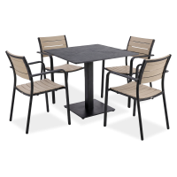 Zahradní sestava RIVIO/VENA 80 + MILO Black Beige – Bjørkka
