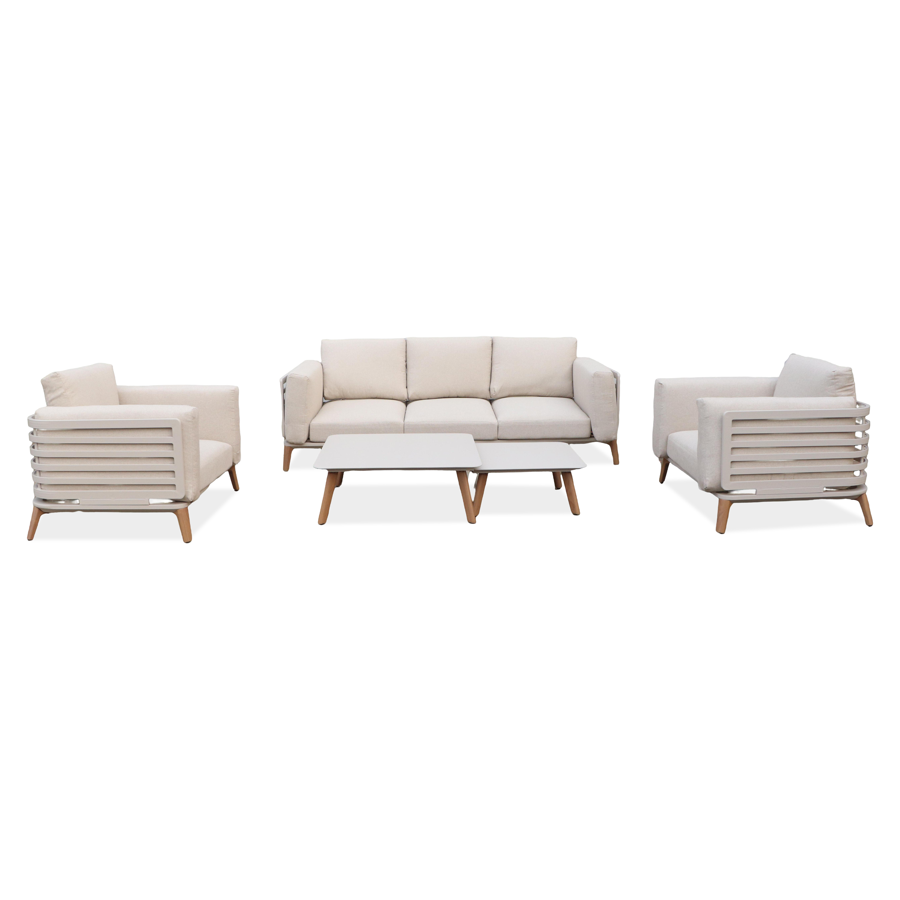 Polohovací zahradní sestava RADISSON CAFFE Beige - Furrore