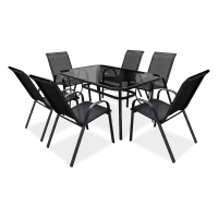 Zahradní set BOLOGNA 150/6 Black – Bjørkka