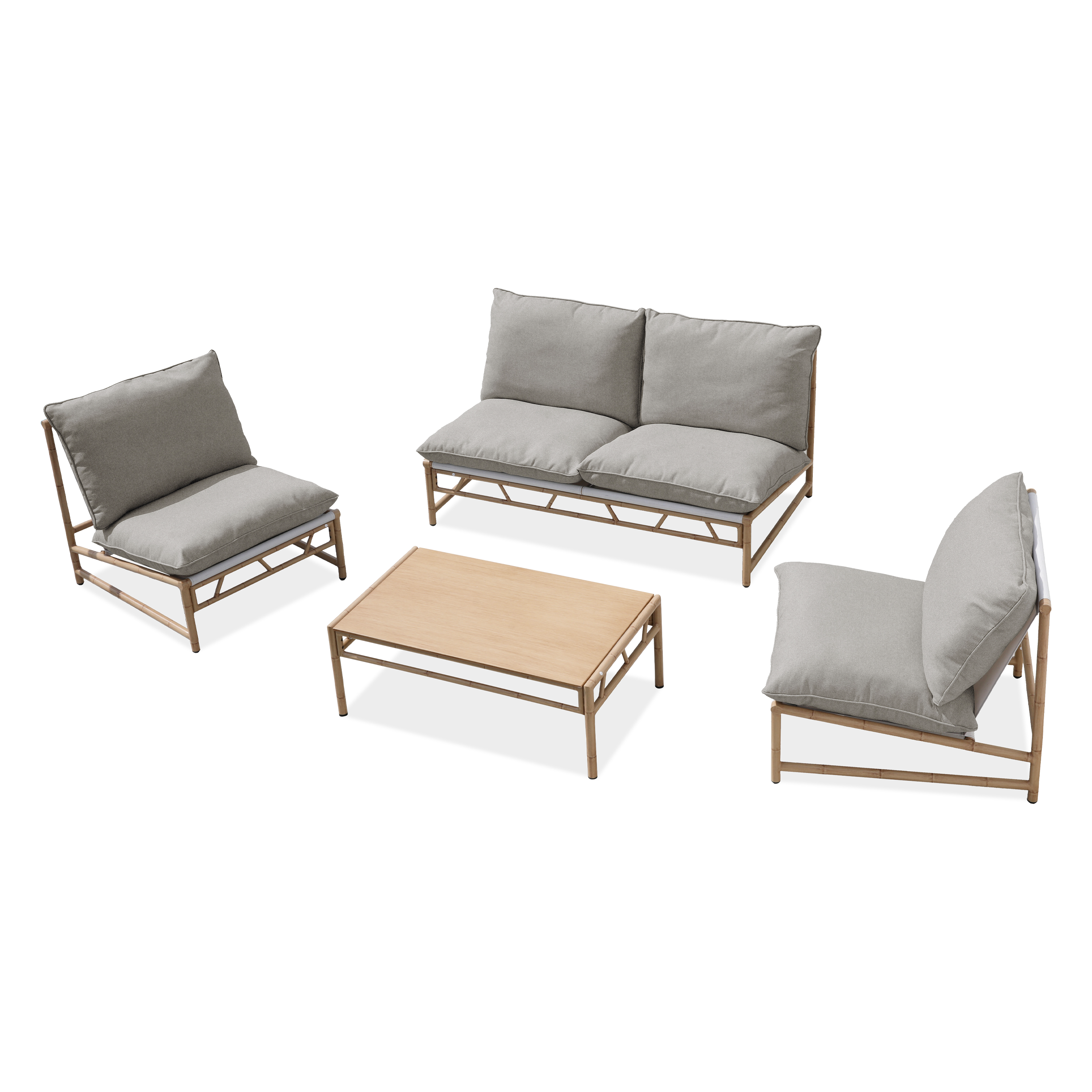 Zahradní sestava MAKANI CAFFE Grey/Beige - Bjørkka