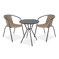 Jednoduchý zahradní set SIMPLE 2+1 cappucino - FOCUS GARDEN