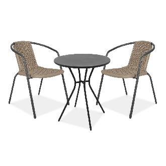 Jednoduchý zahradní set SIMPLE 2+1 cappucino - FOCUS GARDEN