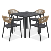 Terasový set TESSA/BRIS Black Beige – Bjørkka