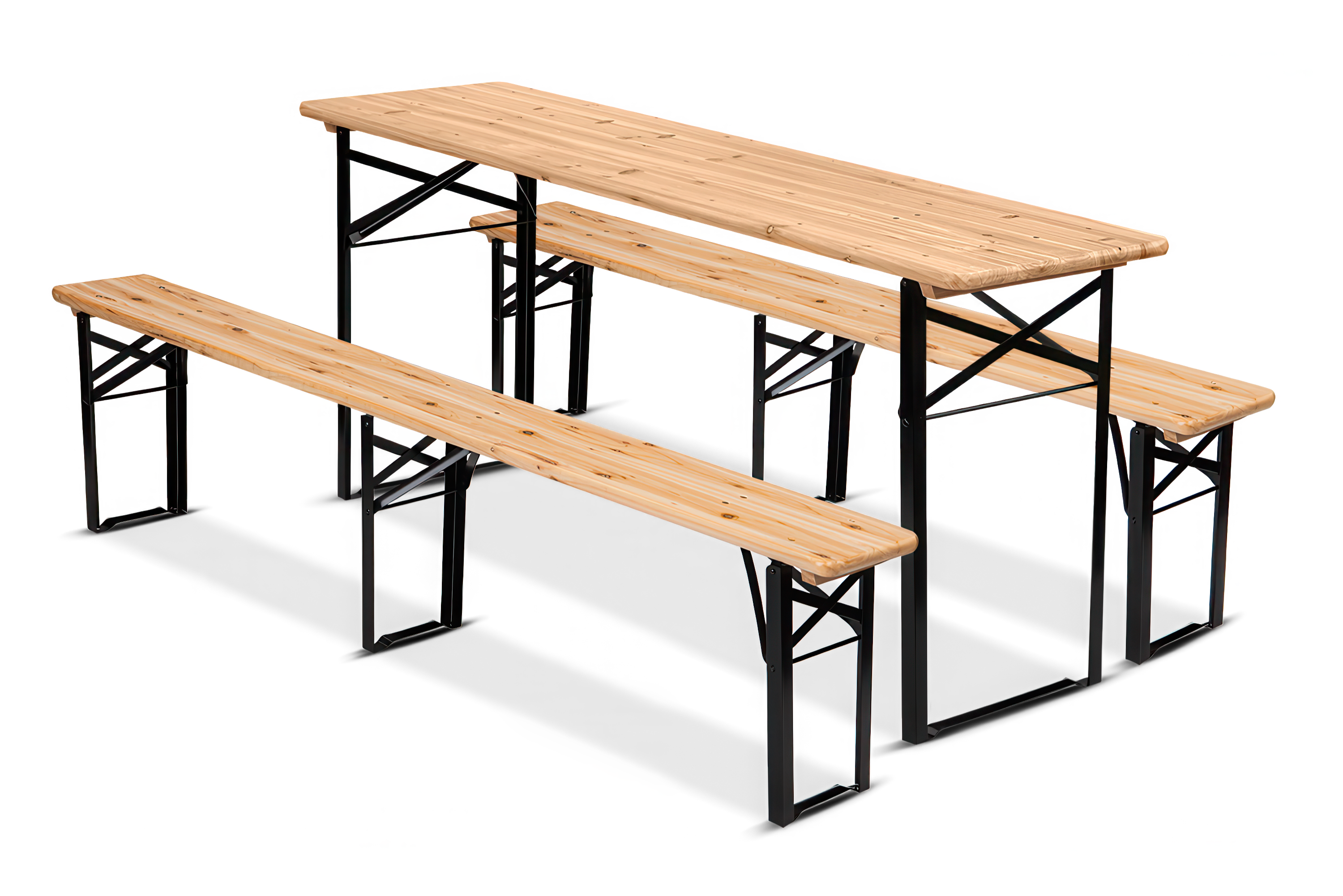 Zestaw składany PIWNY stół 177cm + 2x ławka - Focus Garden