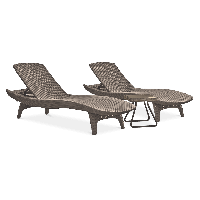 Sada zahradních lehátek PACIFIC 2 ks. + Stůl Cappuccino - Keter