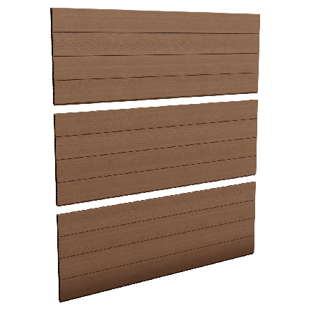 Sada 3 hnědých plotových panelů – Keter