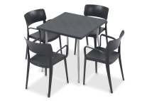 Sada zahradního nábytku PANORA 4+1 antracit - NOVUSSI