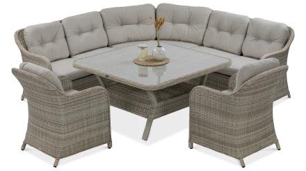 Technorattanová rohová pohovka SAVONA béžová