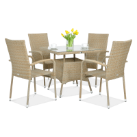 Zahradní souprava technorattan FIESTA/LUGO 4+1 béžová