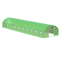 Fóliovník, dvojité dveře, 4x10x2 - 40 m2, zelený