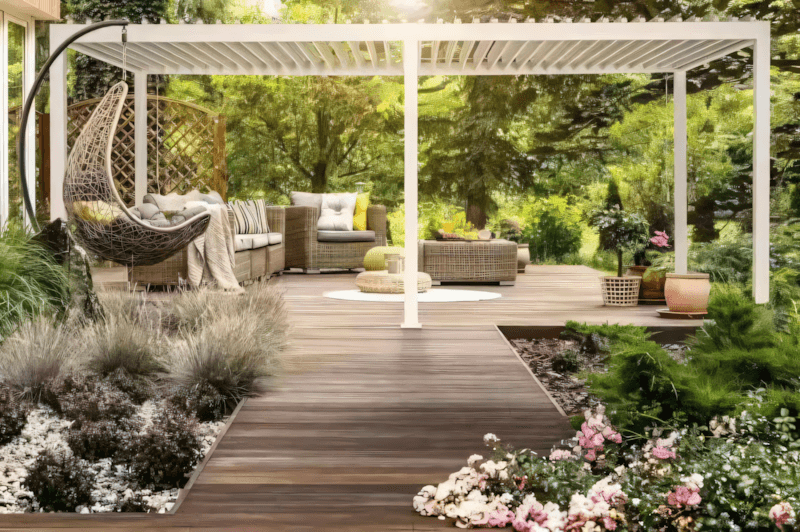 Solidn&iacute; terasa pergola 3x6 Premium White - GUTROOF