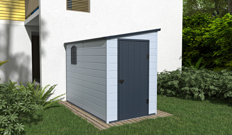 Zahradn&iacute; domek BOSTON 143x248 Light Grey &ndash; Hardmaister