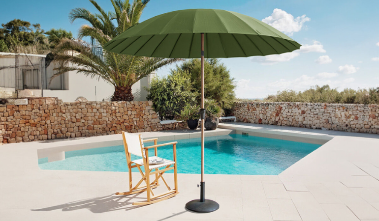 Parasol do ogrodu PHUKET WOOD 2,8m Dark Green