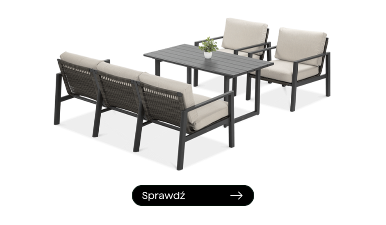Zestaw wypoczynkowy LOTUS Dining Dark Grey - FURRORE