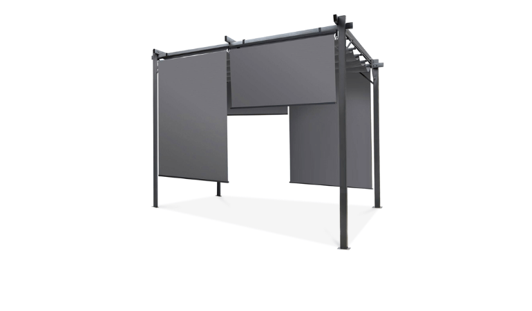 Zahradní pergola s tkaninou místo lamel