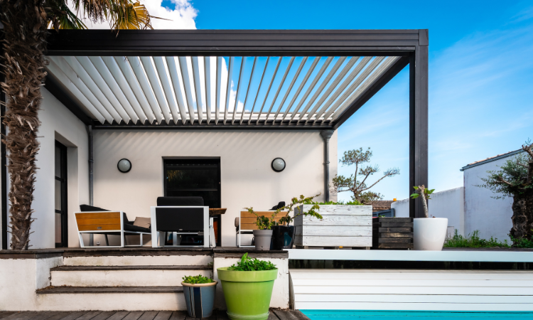 aluminiowa pergola przyścienna 