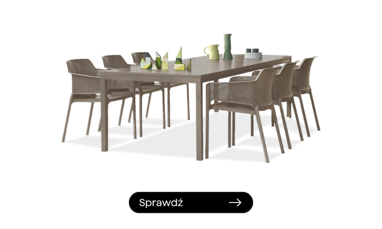 meble do ogrodu z tworzywa sztucznego w kolorze brązowym 